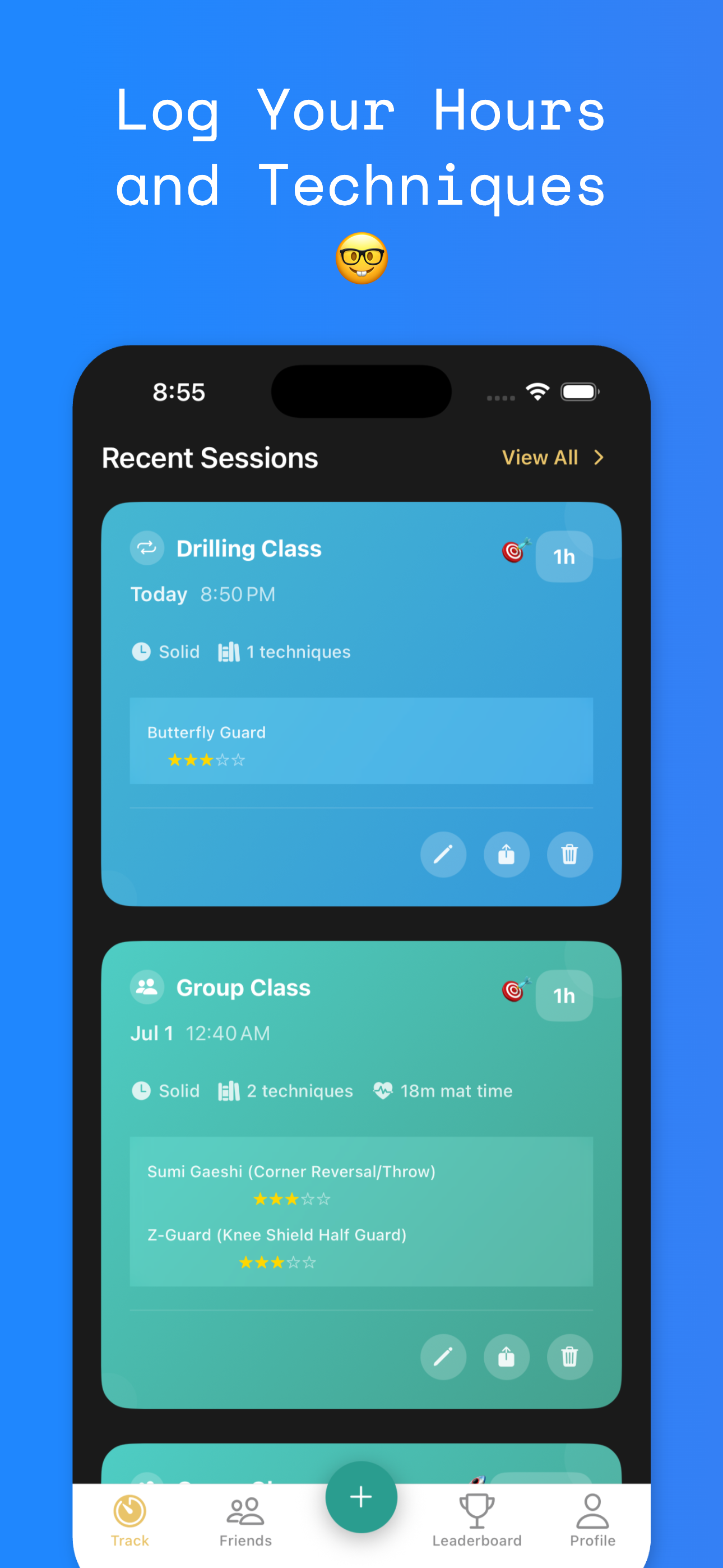 Training Session Logging