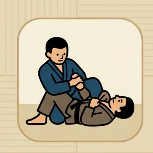 Cartoon icon of a kimura lock